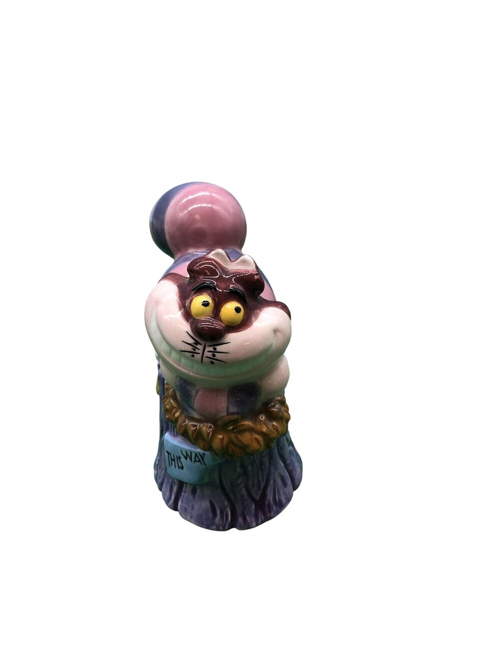 Disney Cheshire Cat Salt Pepper Shaker Multicolor Ceramic Alice Wonderland Small